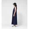 Cotton Jersey Sleeveless Flared Dress-NAVY-