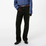 Carlson jeans carlson cut overdyed highway black 14oz Selvedge Denim Straight Cut Jeans - Indigo Overdyed Black IH-634S
