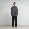 OXFORD L/S OVERSIZED BAND COLLAR SHIRT
