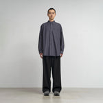 OXFORD L/S OVERSIZED BAND COLLAR SHIRT