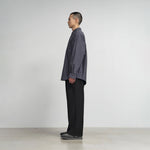OXFORD L/S OVERSIZED BAND COLLAR SHIRT