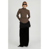 Velour Line Easy Pants-BLACK-