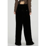 Velour Line Easy Pants-BLACK-