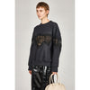 Lace Sweatshirt-BLACK-