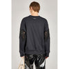 Lace Sweatshirt-BLACK-