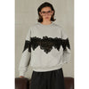 Lace Sweatshirt-BLACK-