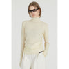 Pure Merino Wool Turtleneck Top -GRAY-