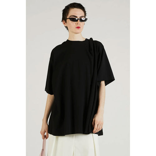 Layered Twist Over Top-BLACK-