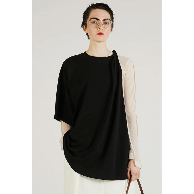 Layered Twist Over Top-WHITE-