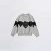 Lace Sweatshirt-BLACK-