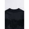 Lace Sweatshirt-BLACK-