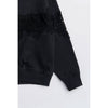 Lace Sweatshirt-BLACK-