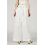 Wide Gathered Pants-BLACK-