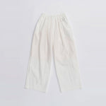 Wide Gathered Pants-BLACK-