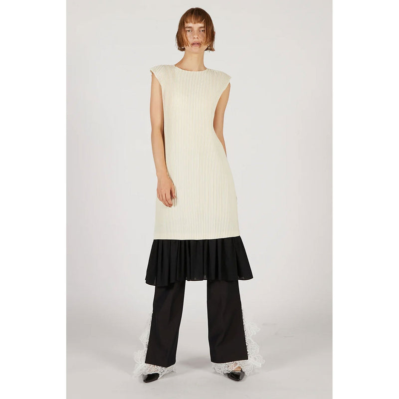 Pleated Dress-IVORY-