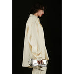 Satin Shirt And Camisole -WHITE-