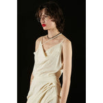 Satin Shirt And Camisole -WHITE-