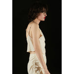 Satin Shirt And Camisole -WHITE-