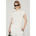 Power Shoulder T-Shirt -WHITE-