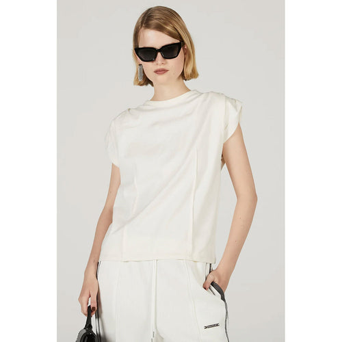 Power Shoulder T-Shirt -WHITE-