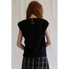 Power Shoulder T-Shirt -BLACK-