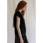Power Shoulder T-Shirt -BLACK-