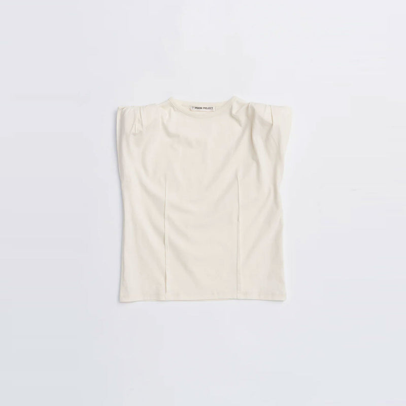 Power Shoulder T-Shirt -BLACK-
