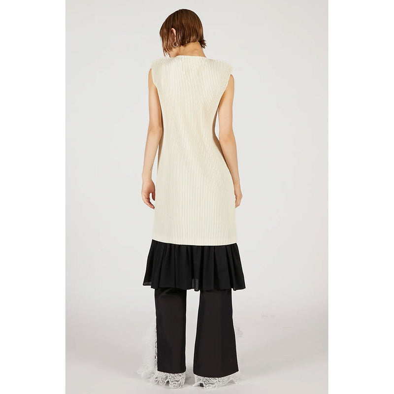 Pleated Dress-IVORY-