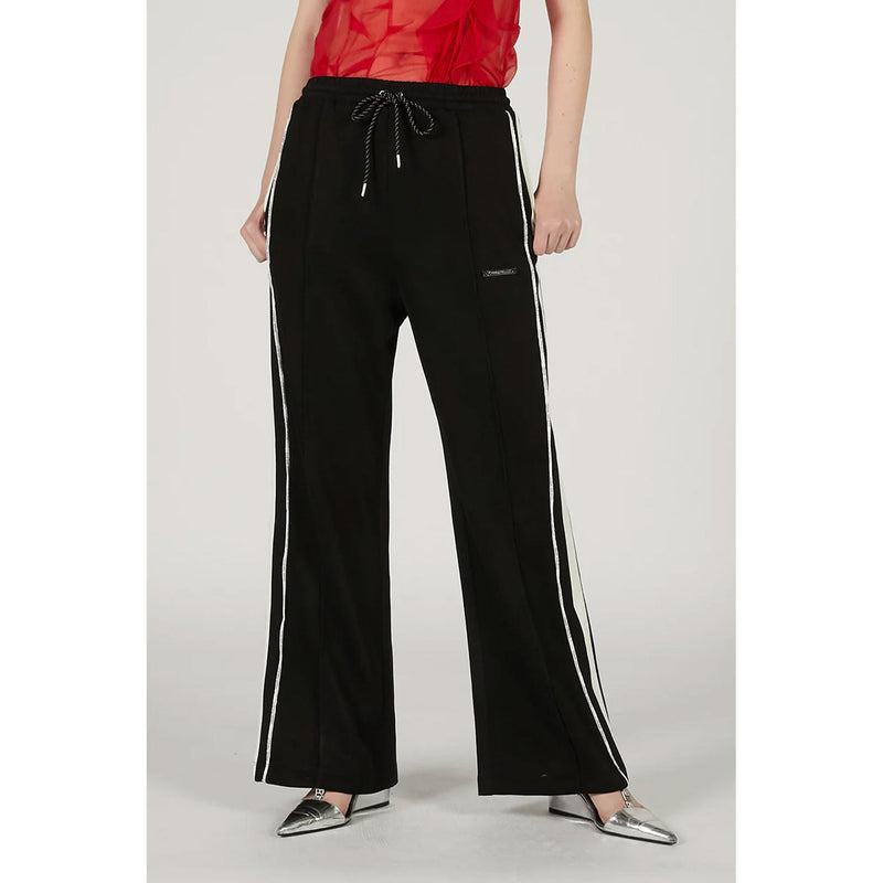 Mesh Combi Line Pants-BLACK-