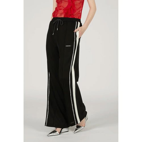 Mesh Combi Line Pants-BLACK-