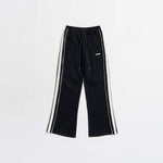 Mesh Combi Line Pants-BLACK-