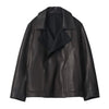 BONDED LEATHER SHORT JACKET