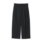 BELTED WIDE STRAIGHT TROUSERS