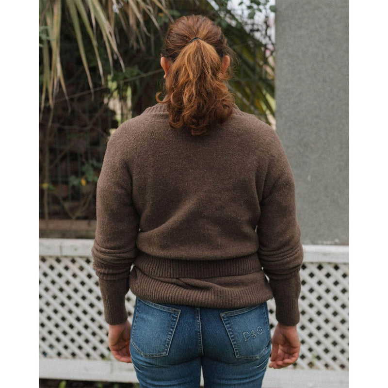 TIER CARDIGAN-BUREL BROWN-