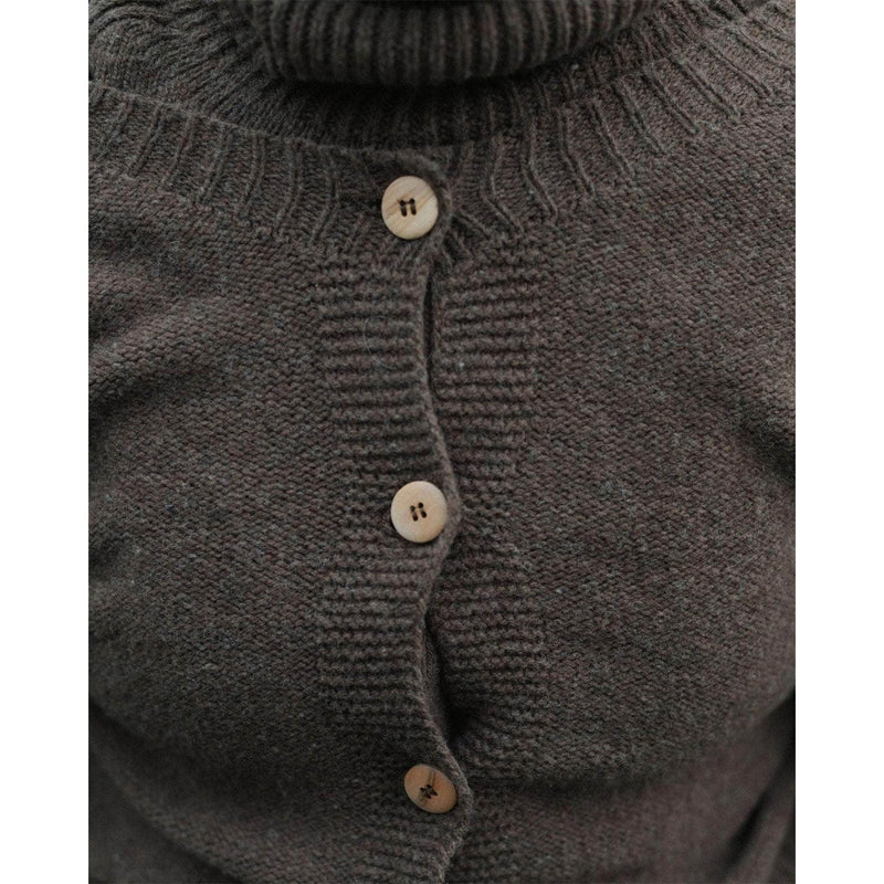TIER CARDIGAN-BUREL BROWN-