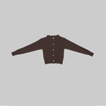 TIER CARDIGAN-BUREL BROWN-