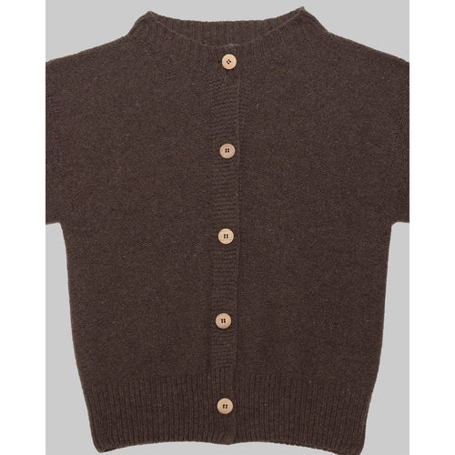 TIER CARDIGAN-BUREL BROWN-
