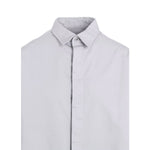 [Y's BORN PRODUCT] COTTON TWILL WIDE CUFFS SHIRT-LIGHT GRAY-