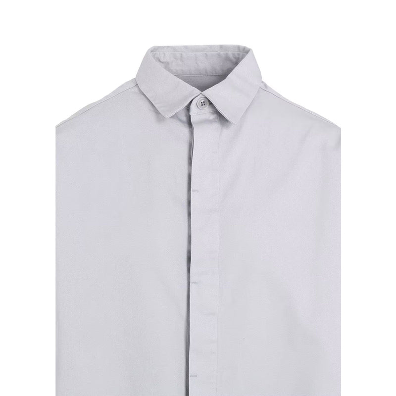 [Y's BORN PRODUCT] COTTON TWILL WIDE CUFFS SHIRT-LIGHT GRAY-