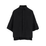 [Y's BORN PRODUCT] COTTON TWILL WIDE CUFFS SHIRT-LIGHT GRAY-