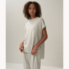 50/2 NATURAL DYED ORGANIC | MOCKNECK PULLOVER -LIGHT GRAY-