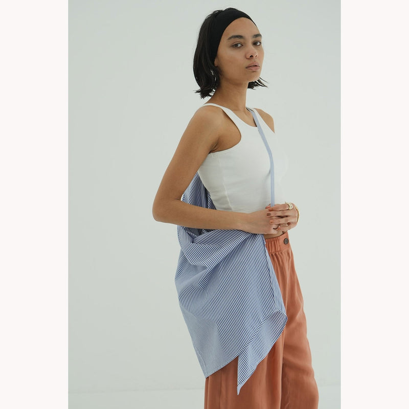 HALF SLEEVE HUGE SHIRTS -STRIPE-