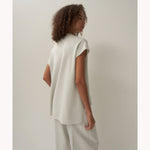 50/2 NATURAL DYED ORGANIC | MOCKNECK PULLOVER -LIGHT GRAY-