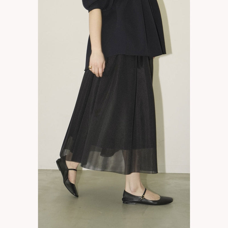 SHEER RUSSELL VOLUME FLARE SKIRT