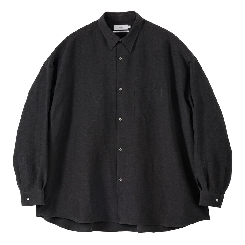 LINEN CUPRO L/S OVERSIZED REGULAR COLLAR SHIRT