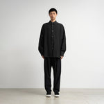 LINEN CUPRO L/S OVERSIZED REGULAR COLLAR SHIRT