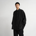 LINEN CUPRO L/S OVERSIZED REGULAR COLLAR SHIRT