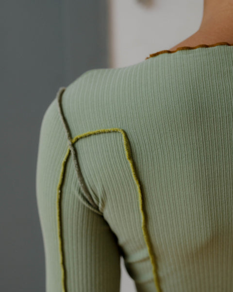 OMATO LONG SLEEVE-BAR GREEN