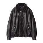 MOUTON COLLAR SHEEP LEATHER ZIP JACKET