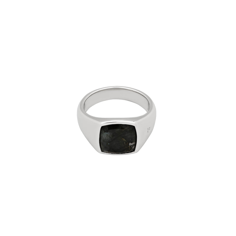 KAY RING BLACK LARVIKITE